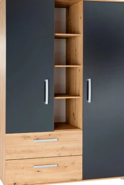 arthur berndt Jugendzimmer-Set »Alessio« Set, Bett und Kleiderschrank, 3 Stk. tlg. mit Melamin-Oberfläche