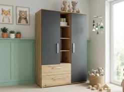 arthur berndt Jugendzimmer-Set »Alessio« Set, Bett und Kleiderschrank, 3 Stk. tlg. mit Melamin-Oberfläche