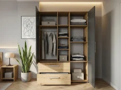 arthur berndt Jugendzimmer-Set »Alessio« Set, Bett und Kleiderschrank, 3 Stk. tlg. mit Melamin-Oberfläche