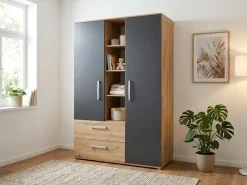 arthur berndt Jugendzimmer-Set »Alessio« Set, Bett und Kleiderschrank, 3 Stk. tlg. mit Melamin-Oberfläche