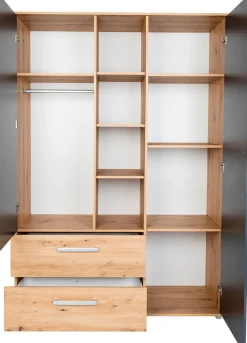 arthur berndt Jugendzimmer-Set »Alessio« Set, Bett, Kleiderschrank, Schreibtisch, Standregal und TV-Lowboard., 5 Stk. tlg. mit Melamin-Oberfläche
