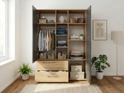 arthur berndt Jugendzimmer-Set »Alessio« Set, Bett, Kleiderschrank, Schreibtisch, Standregal und TV-Lowboard., 5 Stk. tlg. mit Melamin-Oberfläche