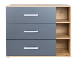 arthur berndt Wickelkommode »Wickelkommode »Alessio«, Anthrazit mit Eiche Artisan Dekor« bis 15 kg Made in Germany 115 cm