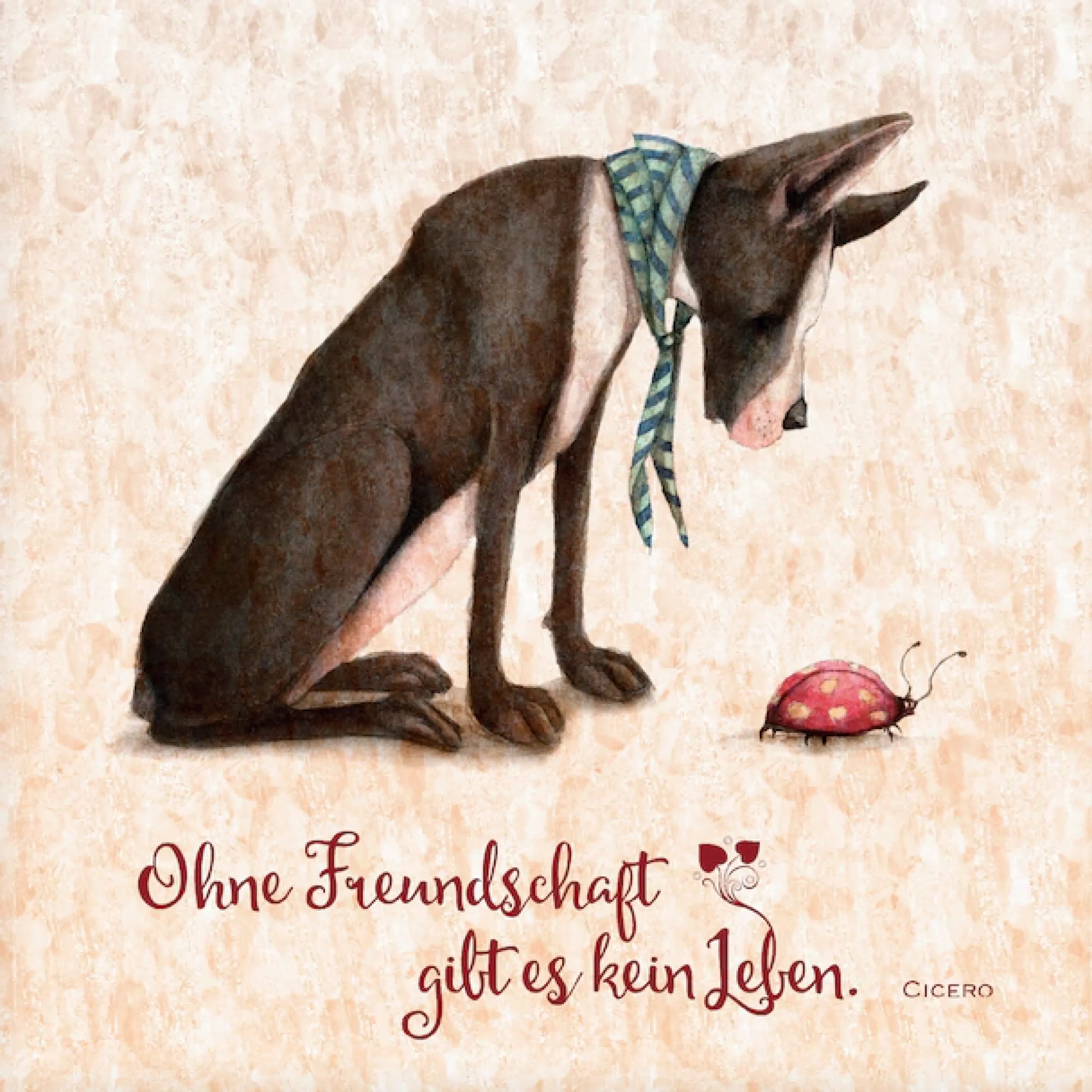 Artland Glasbild »Lebensweisheit Freundschaft« Tiere 1 Stk. tlg. in verschiedenen Größen
