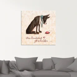 Artland Glasbild »Lebensweisheit Freundschaft« Tiere 1 Stk. tlg. in verschiedenen Größen