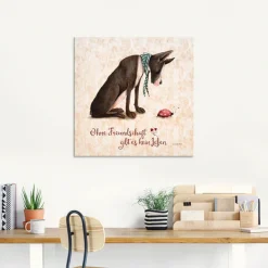 Artland Glasbild »Lebensweisheit Freundschaft« Tiere 1 Stk. tlg. in verschiedenen Größen