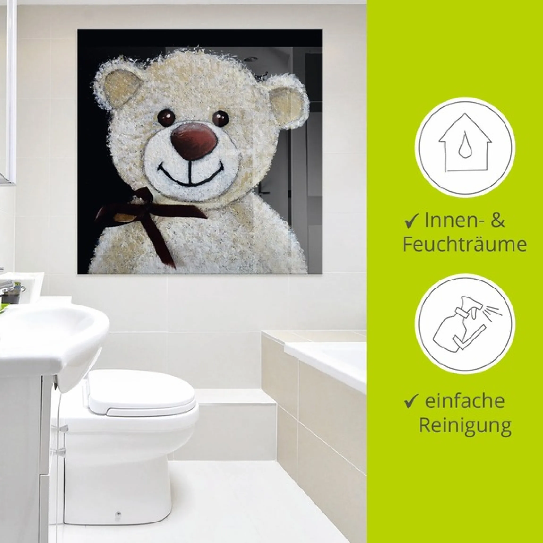 Artland Glasbild »Teddybär« Spielzeuge 1 Stk. tlg. in verschiedenen Größen