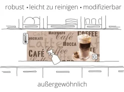 Artland Küchenrückwand »Gemusterte Keramikfliesen« Alu Spritzschutz mit Klebeband, einfache Montage
