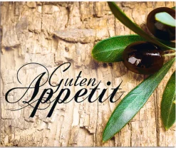 Artland Küchenrückwand »Oliven Guten Appetit« Alu Spritzschutz mit Klebeband, einfache Montage