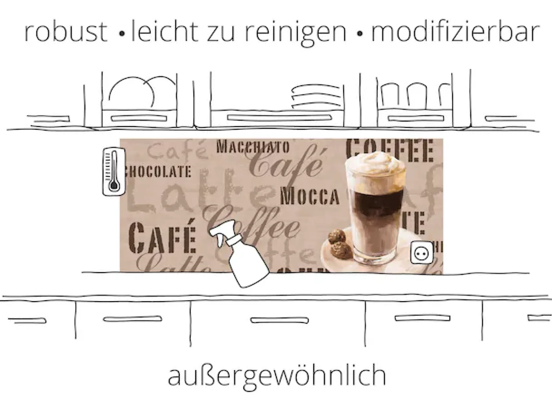 Artland Küchenrückwand »Oliven Guten Appetit« Alu Spritzschutz mit Klebeband, einfache Montage