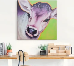 Artland Leinwandbild »Kuh Pretty Betty« Haustiere 1 Stk. tlg. auf Holzrahmen gespannt