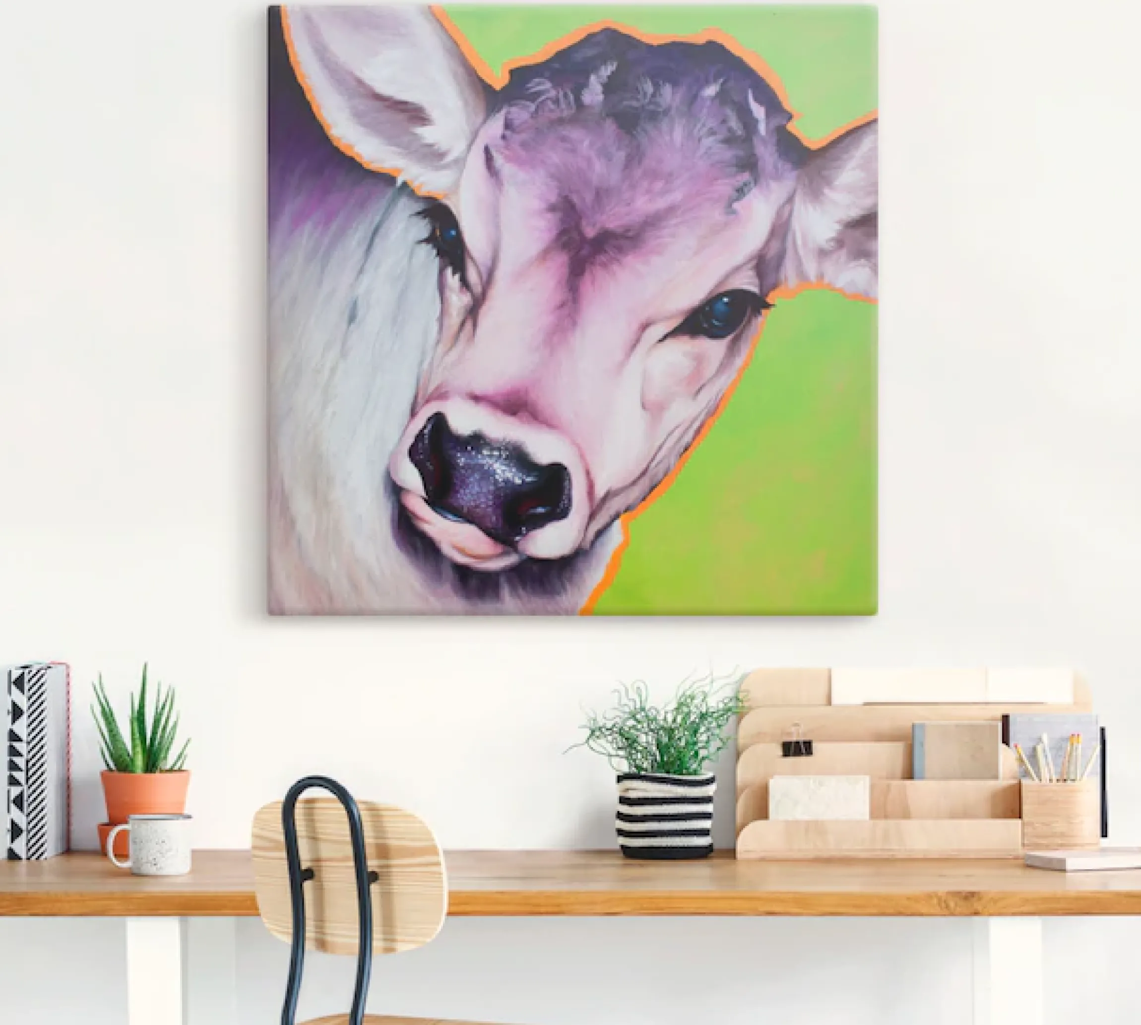 Artland Leinwandbild »Kuh Pretty Betty« Haustiere 1 Stk. tlg. auf Holzrahmen gespannt
