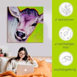 Artland Leinwandbild »Kuh Pretty Betty« Haustiere 1 Stk. tlg. auf Holzrahmen gespannt