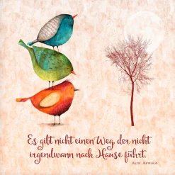 Artland Leinwandbild »Lebensweisheit Zu Hause« Tiere 1 Stk. tlg. auf Holzrahmen gespannt