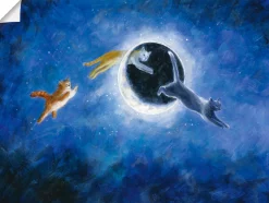 Artland Poster »In der Nacht sind alle Katzen grau« Haustiere 1 Stk. tlg. ohne Rahmen