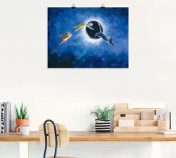 Artland Poster »In der Nacht sind alle Katzen grau« Haustiere 1 Stk. tlg. ohne Rahmen