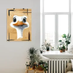 Artland Poster »Lustiger Strauß« Vogelbilder 1 Stk. tlg. ohne Rahmen