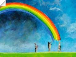 Artland Poster »Regenbogen malen« Gruppen & Familien 1 Stk. tlg. ohne Rahmen