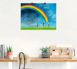 Artland Poster »Regenbogen malen« Gruppen & Familien 1 Stk. tlg. ohne Rahmen