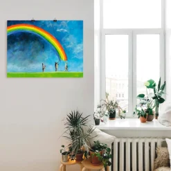 Artland Poster »Regenbogen malen« Gruppen & Familien 1 Stk. tlg. ohne Rahmen