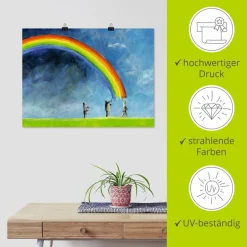 Artland Poster »Regenbogen malen« Gruppen & Familien 1 Stk. tlg. ohne Rahmen