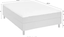 ATLANTIC home collection Boxbett »Happy« ohne Kopfteil, mit Topper, wahlweise mit oder ohne Bettwaren