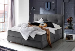 ATLANTIC home collection Boxspringbett »Tilo« mit Tonnentaschen-Federkernmatratze, inkl. Bettkasten und Topper