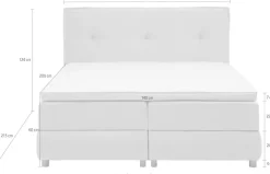 ATLANTIC home collection Boxspringbett »Tilo« mit Tonnentaschen-Federkernmatratze, inkl. Bettkasten und Topper