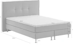 ATLANTIC home collection Boxbett »Barnett« mit Taschenfederkern-Matratze und Topper
