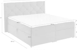 ATLANTIC home collection Boxbett »Meike« mit XXL-Bettkasten und Topper