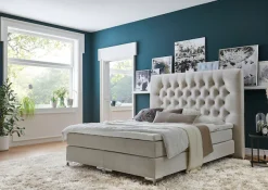 ATLANTIC home collection Boxspringbett »Ronja« mit Topper und extra hohem Kopfteil