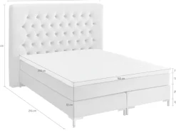 ATLANTIC home collection Boxspringbett »Ronja« mit Topper und extra hohem Kopfteil