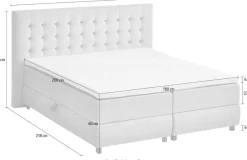 ATLANTIC home collection Boxspringbett »Tina« mit Bettkasten und Topper, auch in Überlänge