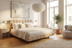 ATLANTIC home collection Polsterbett »Neela in 180cm x 200cm« gepolstertes Kopfteil und Rahmen, Bezug aus hochwertigen Strukturstoff
