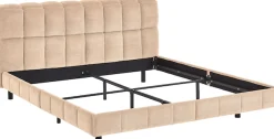 ATLANTIC home collection Polsterbett »Neela in 180cm x 200cm« gepolstertes Kopfteil und Rahmen, Bezug aus hochwertigen Strukturstoff