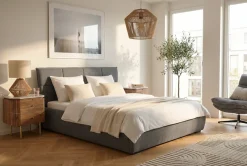 ATLANTIC home collection Polsterbett »Narin in verschiedenen Größen« modernes gepolstertes Kopfteil mit stillvollen Akzenten