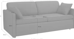 ATLANTIC home collection Schlafsofa »Robin, B: 168cm, Dauerschlafsofa, inklusive Matratze« mit Matratze und Zierkissen, Dauerschläfer
