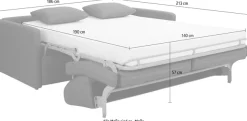 ATLANTIC home collection Schlafsofa »Robin, B: 168cm, Dauerschlafsofa, inklusive Matratze« mit Matratze und Zierkissen, Dauerschläfer