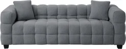 ATLANTIC home collection 3-Sitzer »Stella Design-Sofa mit Steppung, Bubble-Optik, B: 206cm« inkl. 2 Zierkissen und mit modernem Teddy Stoff