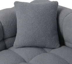 ATLANTIC home collection 3-Sitzer »Stella Design-Sofa mit Steppung, Bubble-Optik, B: 206cm« inkl. 2 Zierkissen und mit modernem Teddy Stoff