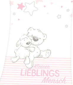 Baby Best Babydecke »Kleiner Lieblingsmensch« mit tollem Motiv und Schriftzug, Kuscheldecke
