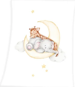Baby Best Babydecke »Sleeping on the Moon« mit liebevollem Motiv