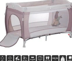 BabyGo Baby-Reisebett »Sleeper Deluxe, beige« mit Musik-Mobile