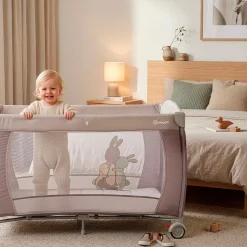 BabyGo Baby-Reisebett »Sleeper Deluxe, beige« mit Musik-Mobile