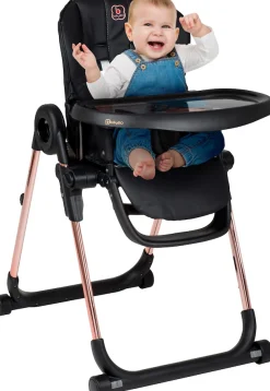BabyGo Hochstuhl »Divan, Gold schwarz« () platzsparend zusammenklappbar