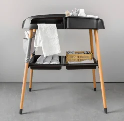 BabyGo Wickeltisch »ChangeMe, schwarz« bis 11 kg Made in Europe 62 cm