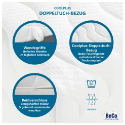 Beco Komfortschaummatratze »Premium Cool Plus, Matratze in 140x200 cm und weiteren Größen« 25 cm hoch Raumgewicht: 28 kg/m³ 1 Stk. tlg. Optimales Schlafklima durch Cool-Plus-Markenfaser