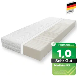 Beco Komfortschaummatratze »Medistar KS, Matratze Kaltschaum-Feeling 90x200 cm, 140x200 cm« 21 cm hoch Raumgewicht: 28 kg/m³ 1 Stk. tlg. Geprüft mit 1,0* "SEHR GUT" & bewertet mit**Deutschland Favorit 2024
