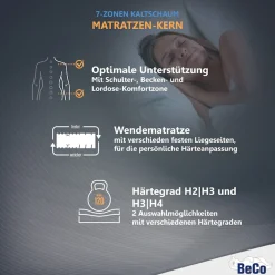 Beco Komfortschaummatratze »Medistar KS, Matratze Kaltschaum-Feeling 90x200 cm, 140x200 cm« 21 cm hoch Raumgewicht: 28 kg/m³ 1 Stk. tlg. Geprüft mit 1,0* 