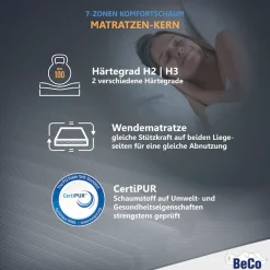 Beco Komfortschaummatratze »Matratze Selection MF, Matratze in 90x200 cm und weiteren Größen« Raumgewicht: 27 kg/m³ 1 Stk. tlg. Matratze in zwei Höhen 14 oder 22 cm !